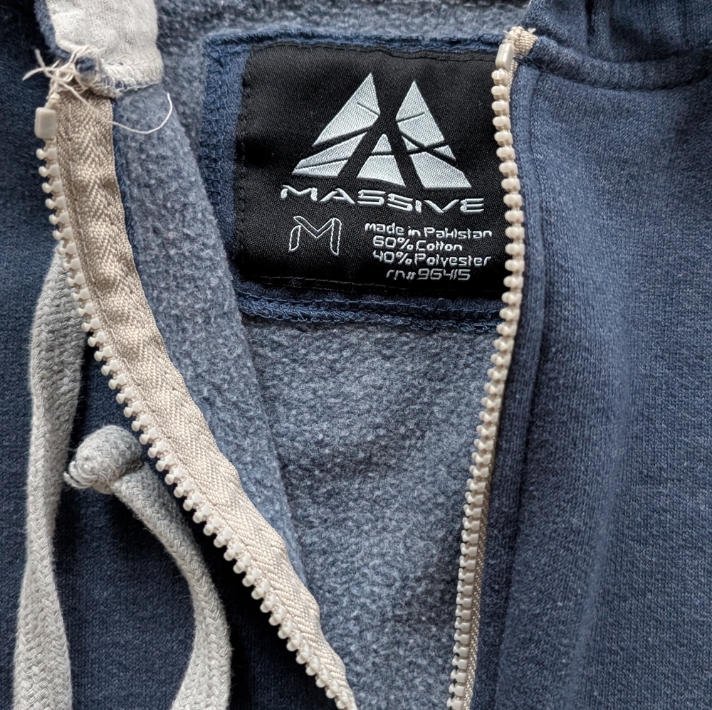 Men's Blue Hoodie - Medium - Picture 4 of 5